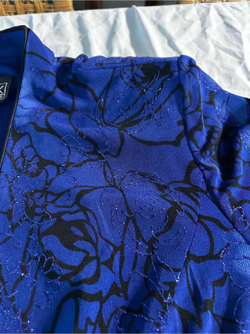 Alex Evenings Blue A-Line Blazer Long Sleeve Women Good Condition - Picture 8 of 10